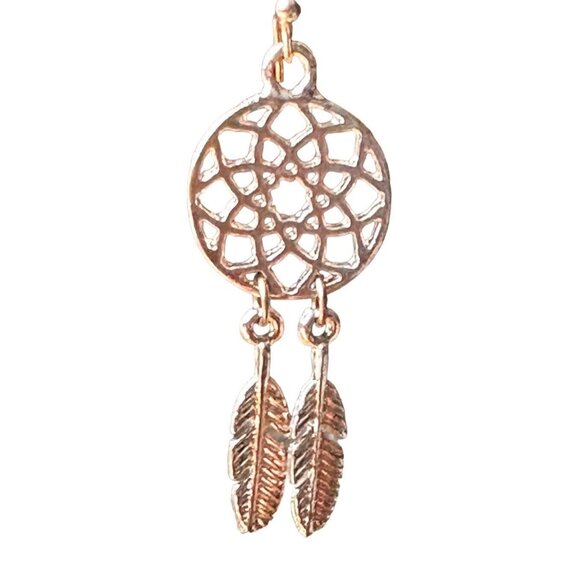 Elegant Silver Dream Catcher Drop Earrings Unmarked Non-Reactive To Magnet Mint - Picture 2 of 6